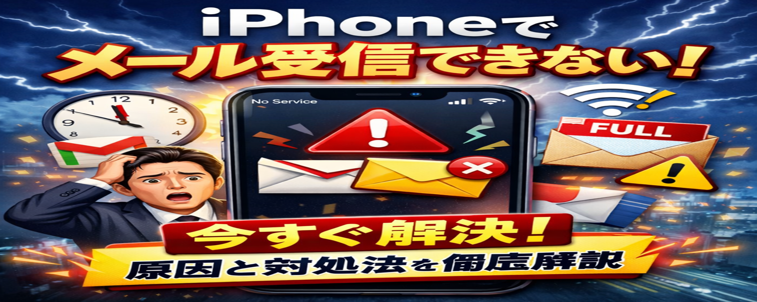 【至急】iPhoneメール受信できない原因と対処法を今すぐ解説