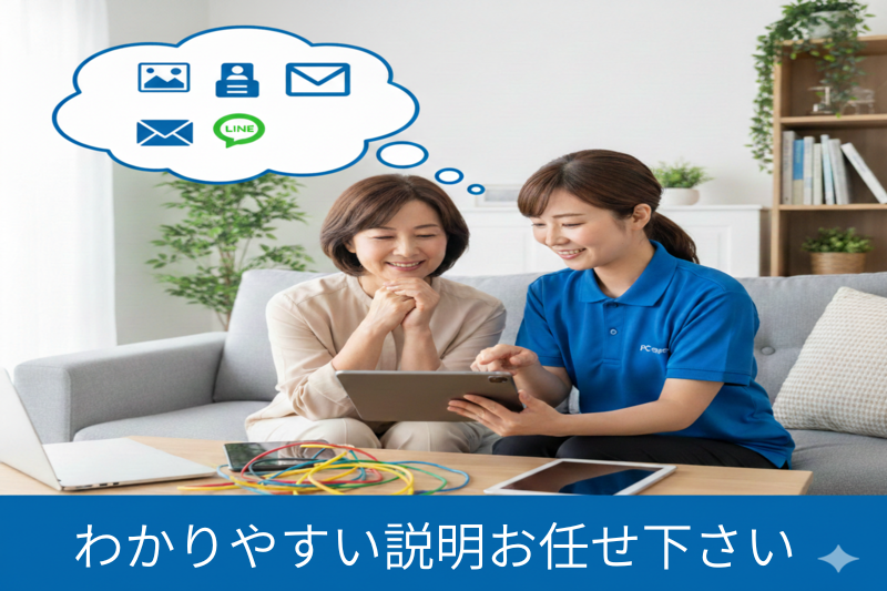 スマホ設定を丁寧にお手伝いします